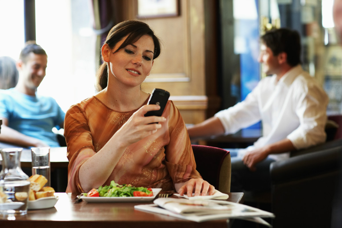 woman phone