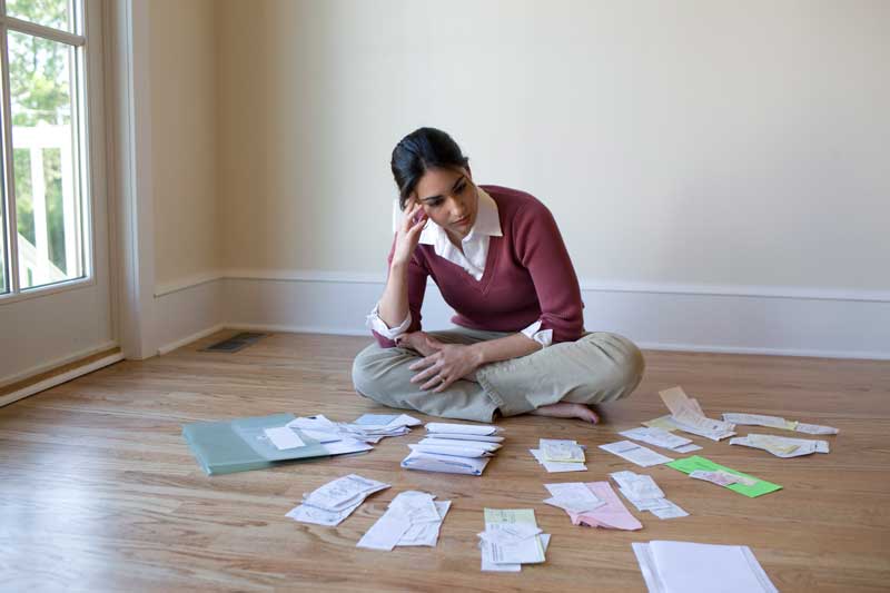 Woman Doing Finances